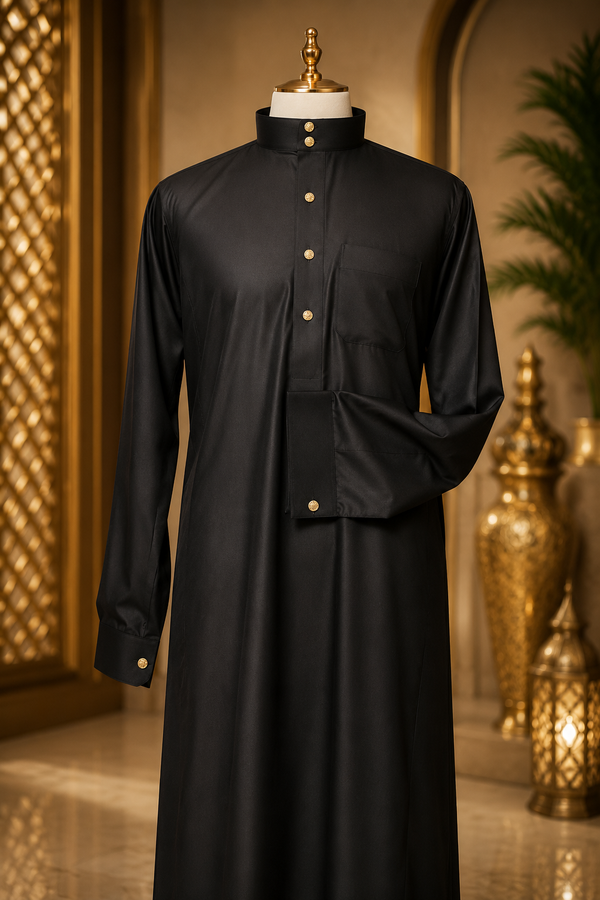 Djellaba Homme Noir