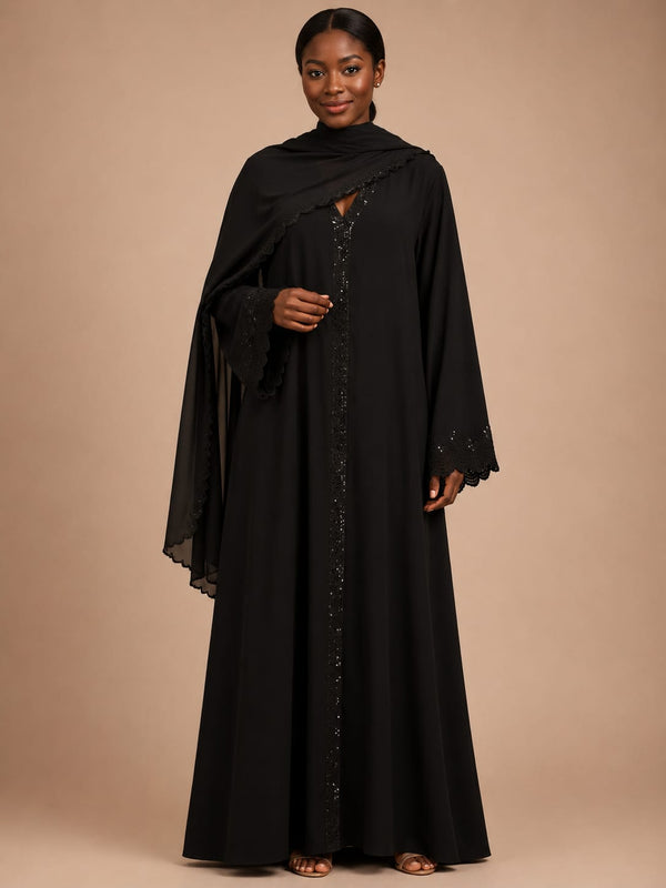 Ensemble Abaya + Robe Marine