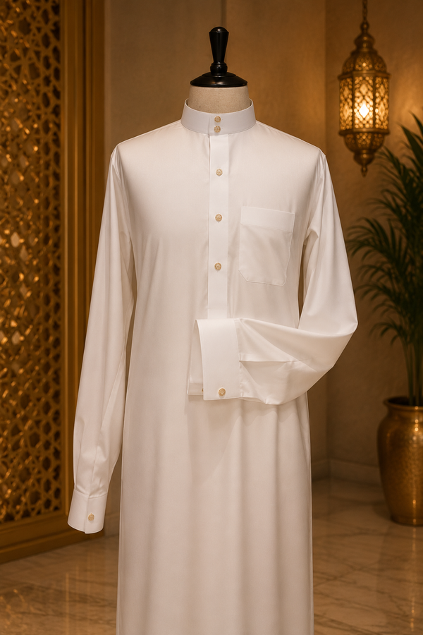 Djellaba Homme Blanc de Lait